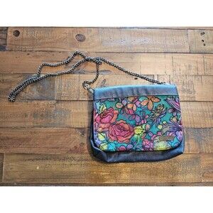 Put Svile HANDMADE/Hand Painted HANDBAG Leather Black CROSSBODY Vintage CROATIAN
